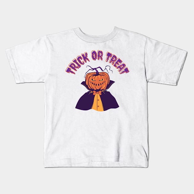 Trick or Treat Kids T-Shirt by AceTayYay